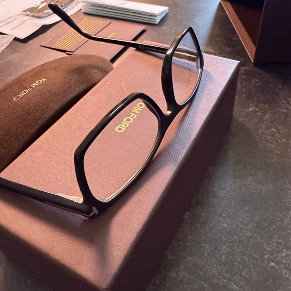 Tom Ford TF5295 002 Black Eyeglasses 56-17-145 Authenticity Card Like New Unisex - Picture 5 of 16